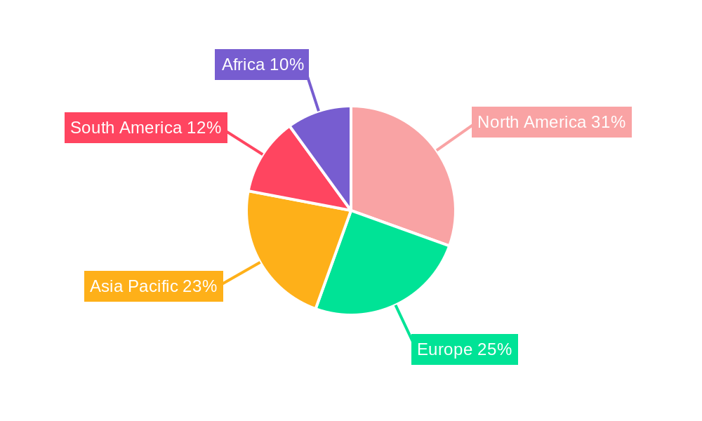 Agricultural Adjuvants Market Market Share by Region - Global Geographic Distribution