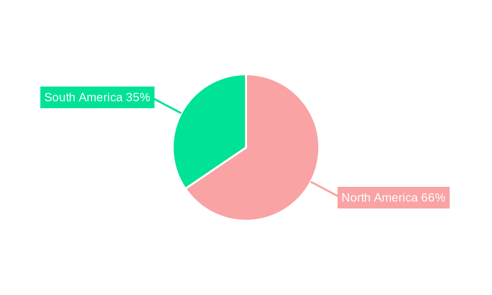 Americas Aircraft Lighting Market Market Share by Region - Global Geographic Distribution