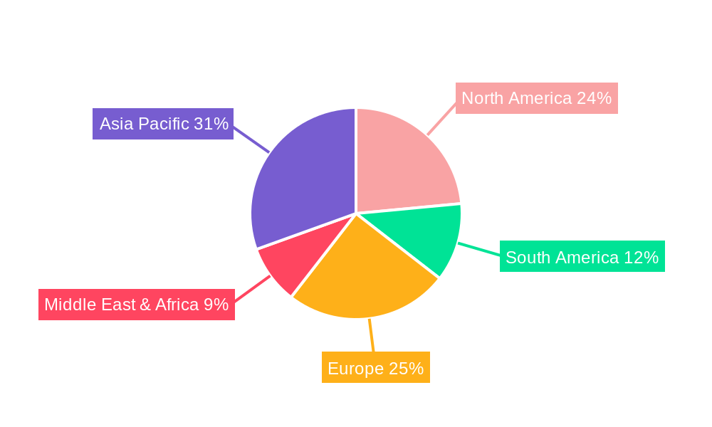 Automotive Engine Oil Market Share by Region - Global Geographic Distribution