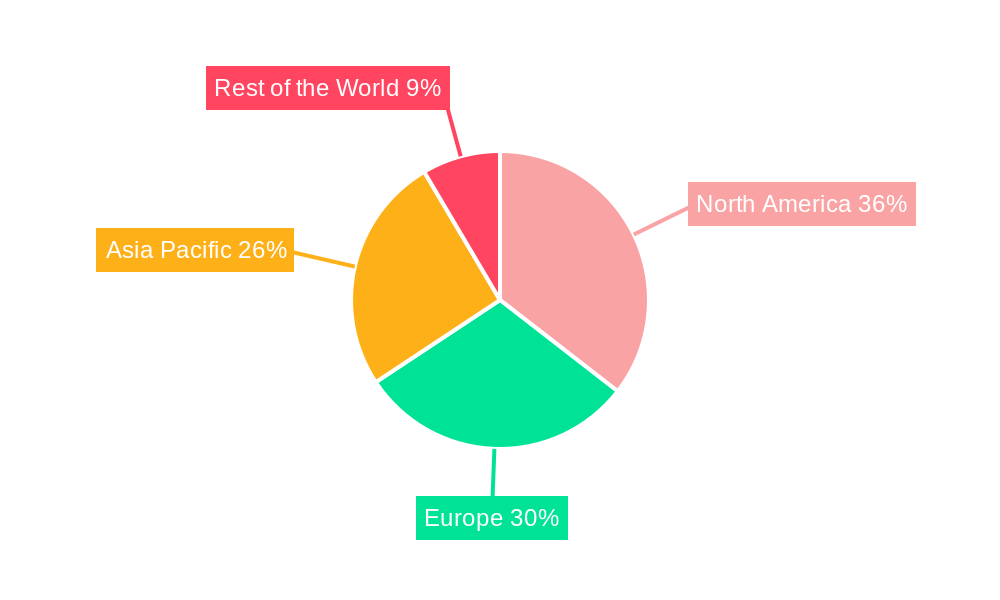 Autonomous Vehicle Market Market Share by Region - Global Geographic Distribution