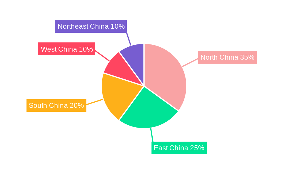 China Surveillance IP Camera Market Market Share by Region - Global Geographic Distribution