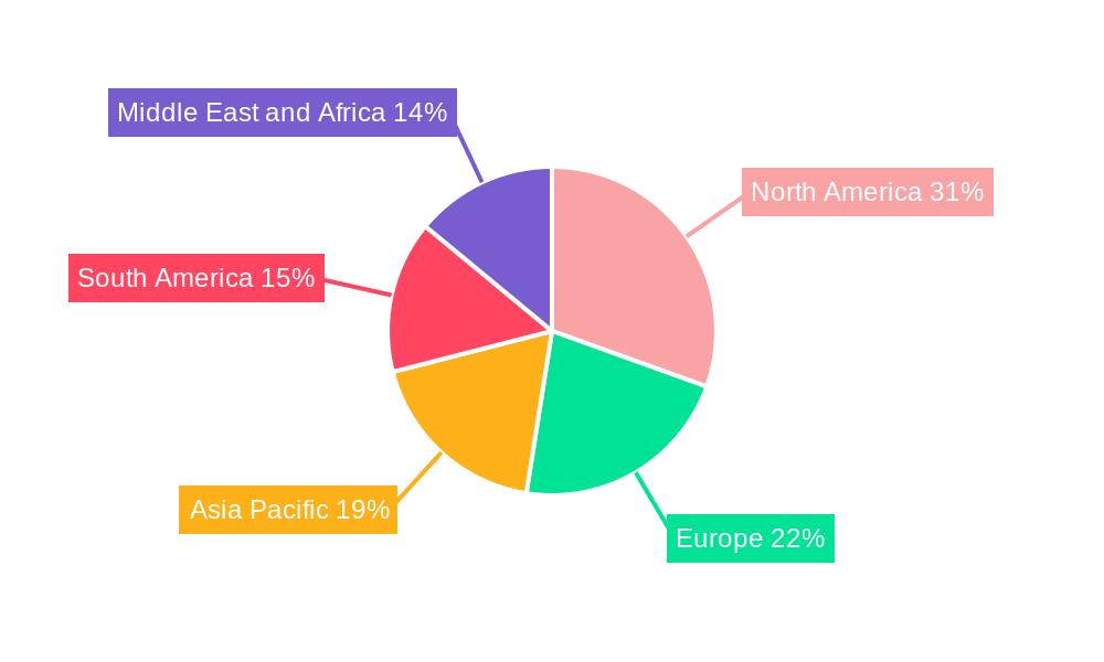 Deep Water Drilling Market Market Share by Region - Global Geographic Distribution