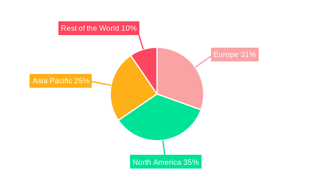 Europe Aerospace Composites Market Market Share by Region - Global Geographic Distribution