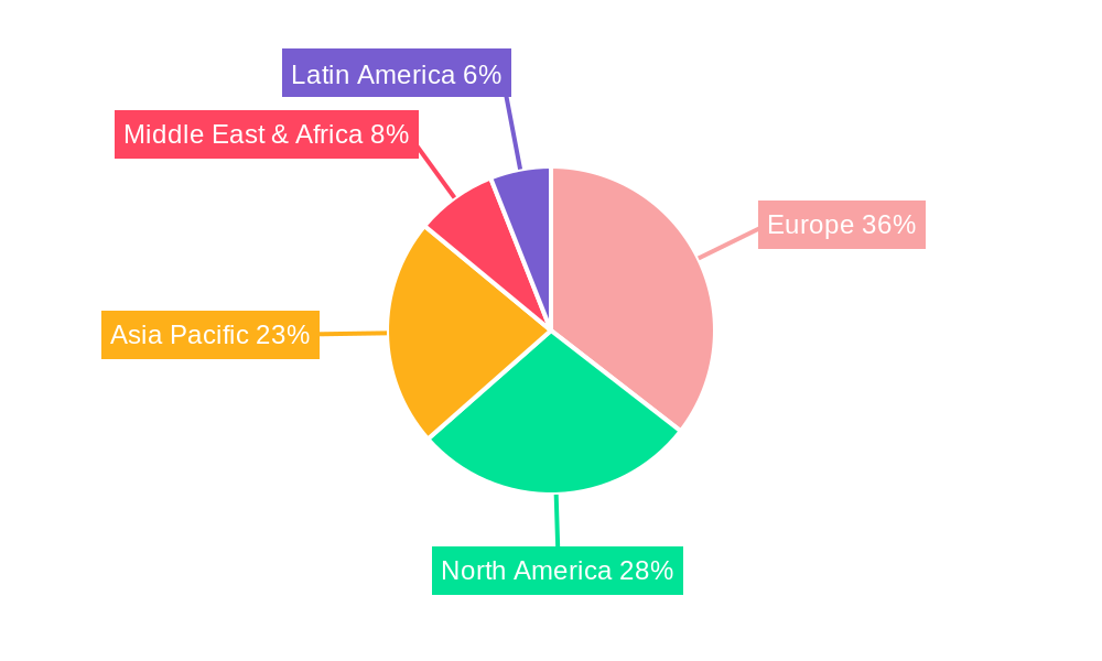 Europe Border Security Market Market Share by Region - Global Geographic Distribution