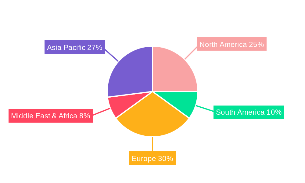 Frozen and Canned Seafood Market Market Share by Region - Global Geographic Distribution