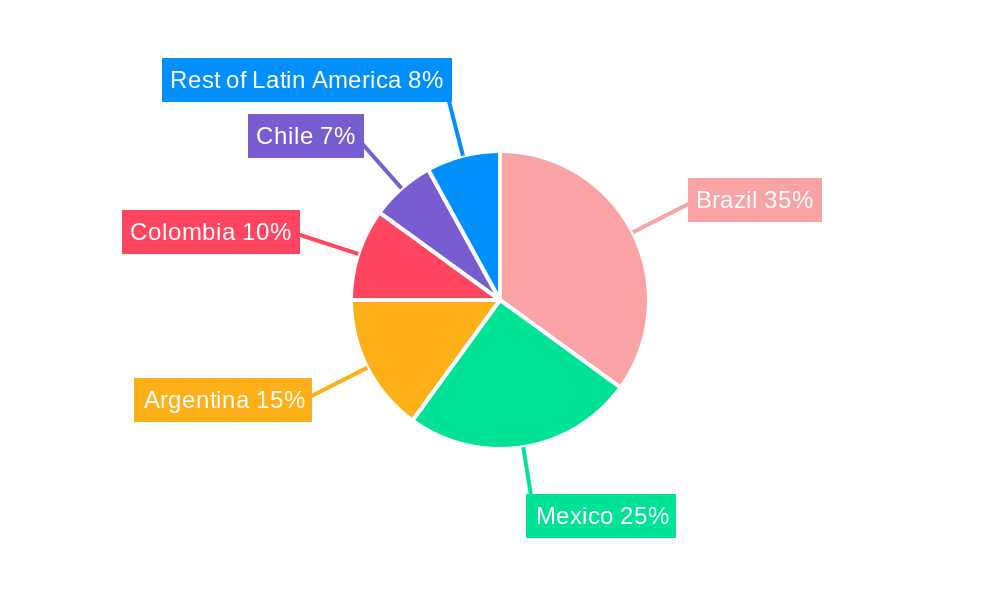 Latin America Security Services Market Market Share by Region - Global Geographic Distribution