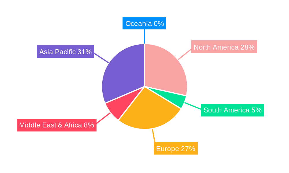 Nano and Microsatellite Market Market Share by Region - Global Geographic Distribution