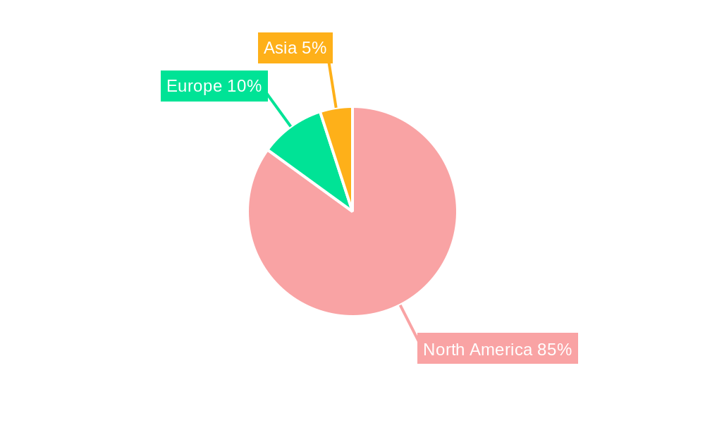 North America Postal Services Market Market Share by Region - Global Geographic Distribution