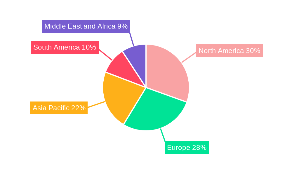 Nuts and Nutmeals Market Market Share by Region - Global Geographic Distribution