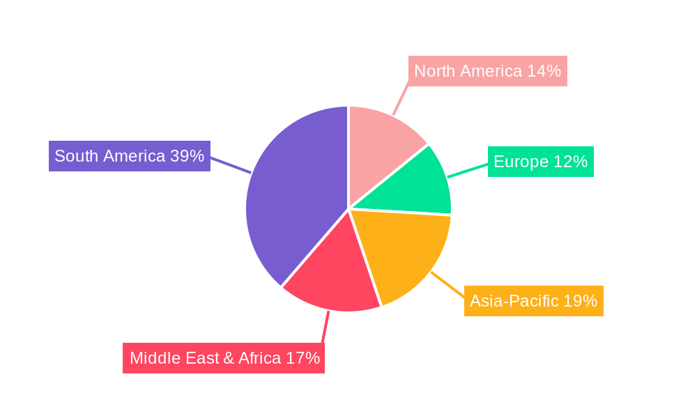 Pour Point Depressants Market Market Share by Region - Global Geographic Distribution