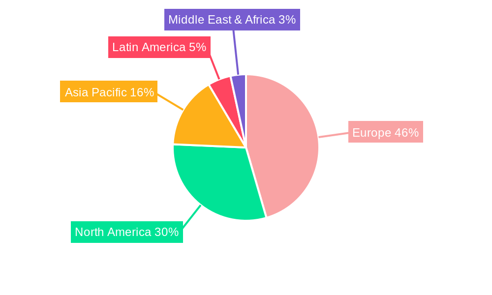 Romania Cybersecurity Market Market Share by Region - Global Geographic Distribution