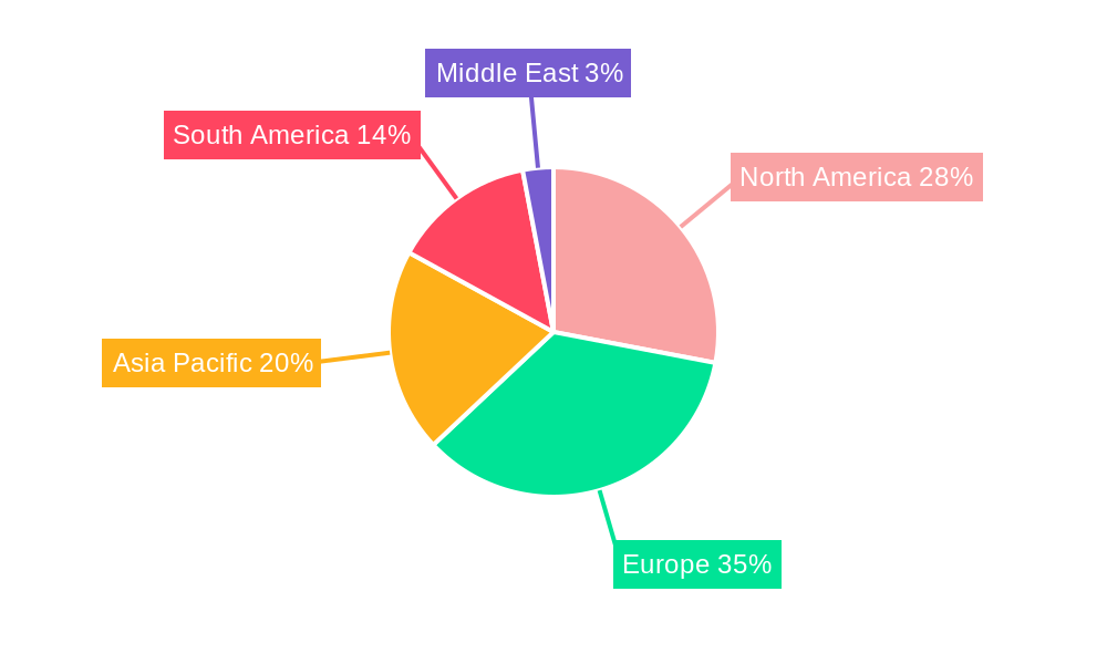 Ruminant Feed Market Market Share by Region - Global Geographic Distribution