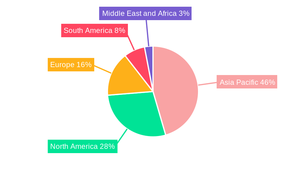 Sodium Cyanide Market Market Share by Region - Global Geographic Distribution