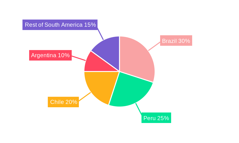 South America Aqua Feed Market Market Share by Region - Global Geographic Distribution