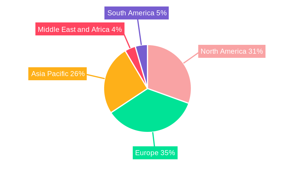 Textile Recycling Market Market Share by Region - Global Geographic Distribution