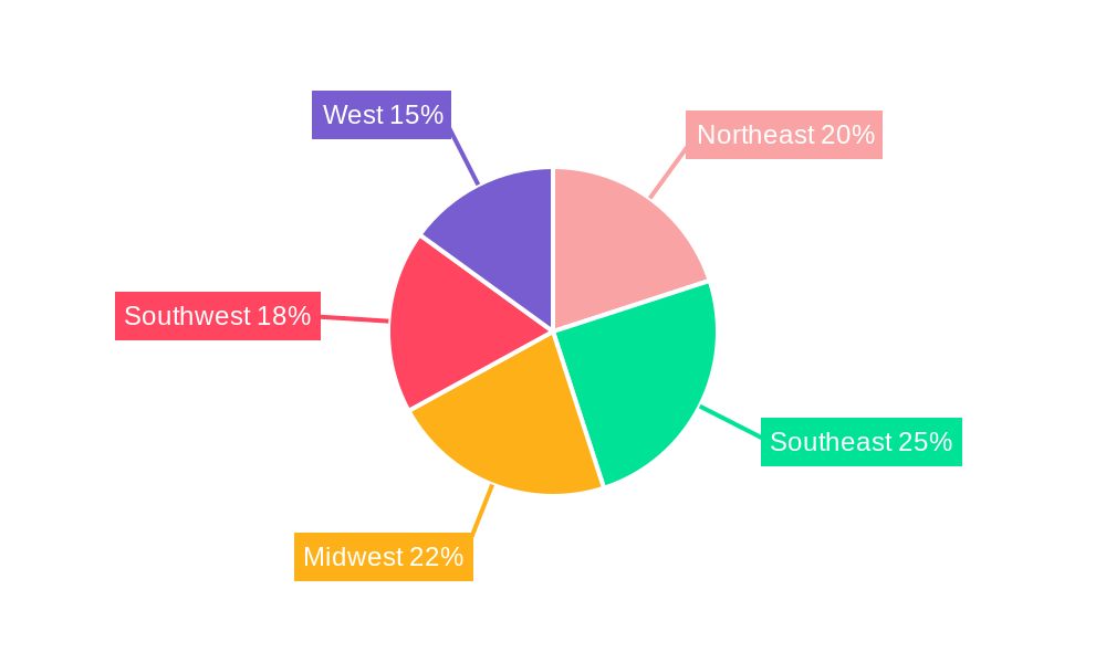 USA Floor Covering Market Market Share by Region - Global Geographic Distribution