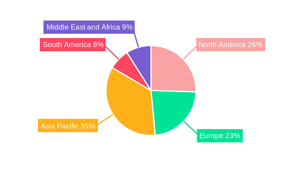 Alkaline Battery Market Market Share by Region - Global Geographic Distribution