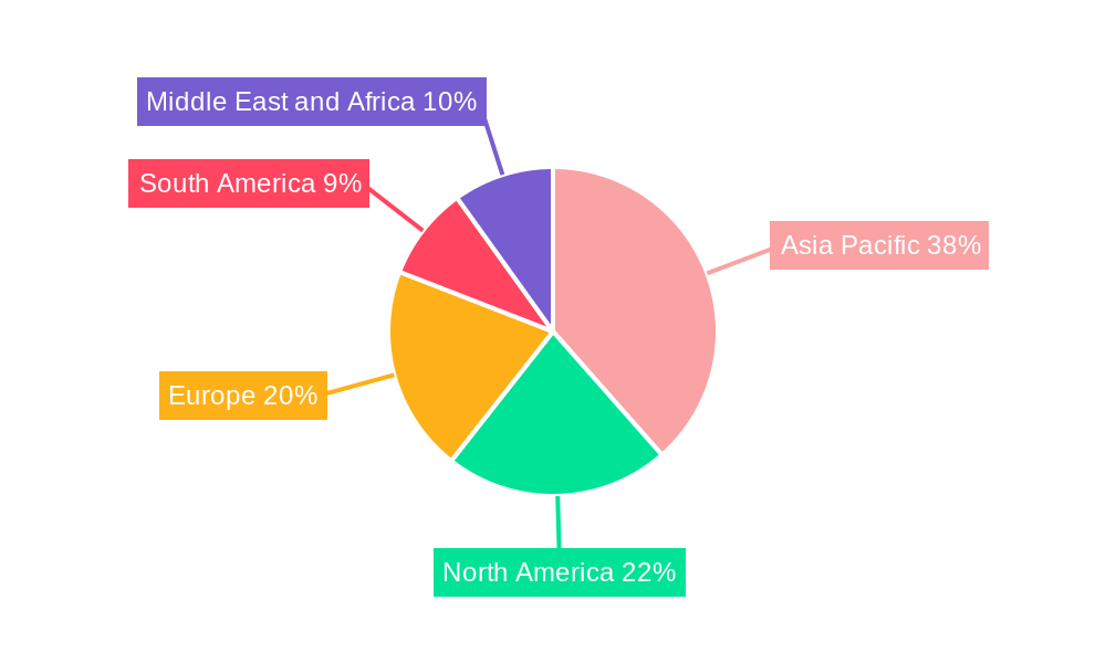 Chromium Market Market Share by Region - Global Geographic Distribution
