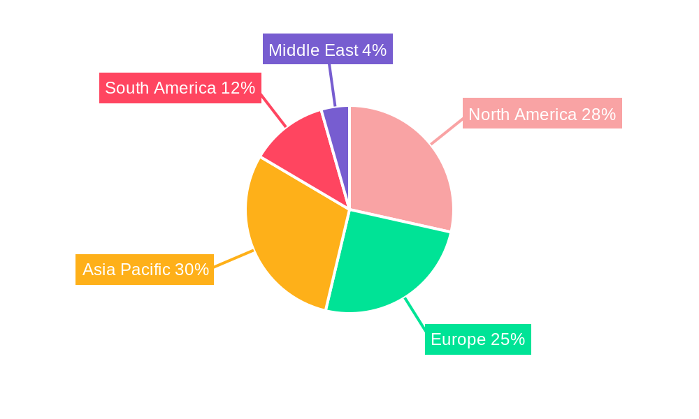 Tinned Fish Market Market Share by Region - Global Geographic Distribution