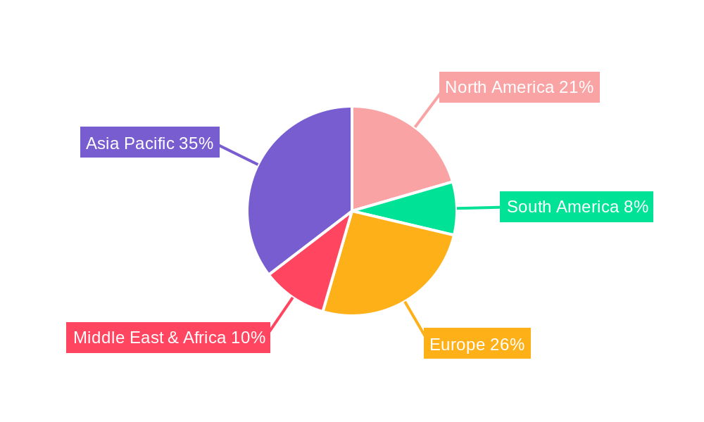 APAC Positive Displacement Pumps Market Market Share by Region - Global Geographic Distribution