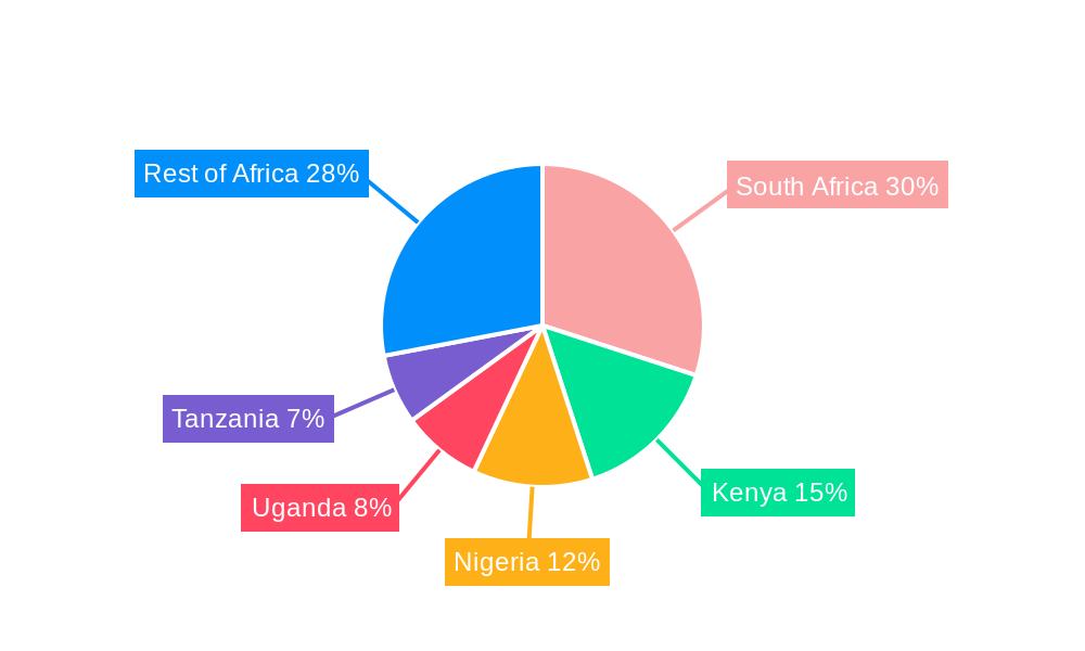Africa Entertainment And Telecommunication Market Market Share by Region - Global Geographic Distribution
