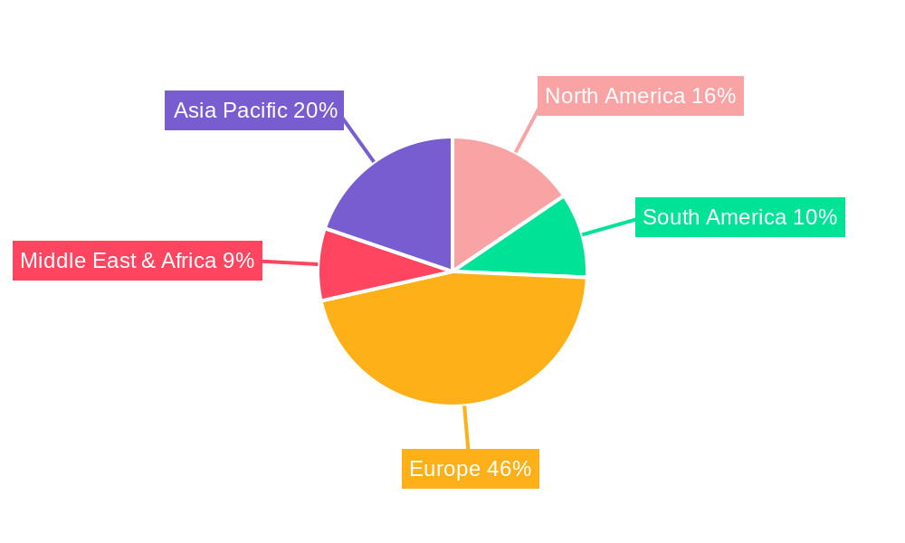 Benelux Plastic Caps and Closures Market Market Share by Region - Global Geographic Distribution