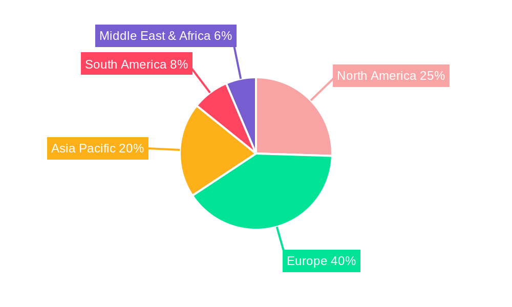 Chocolate Market in Europe Market Share by Region - Global Geographic Distribution