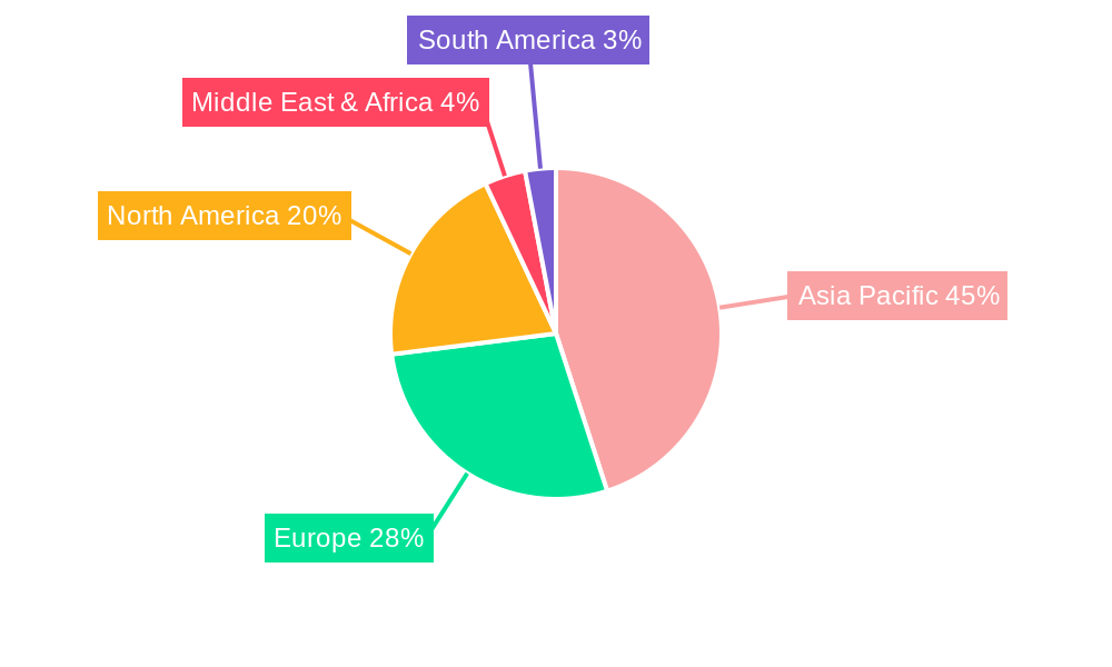 Electric Bus Battery Pack Market Market Share by Region - Global Geographic Distribution