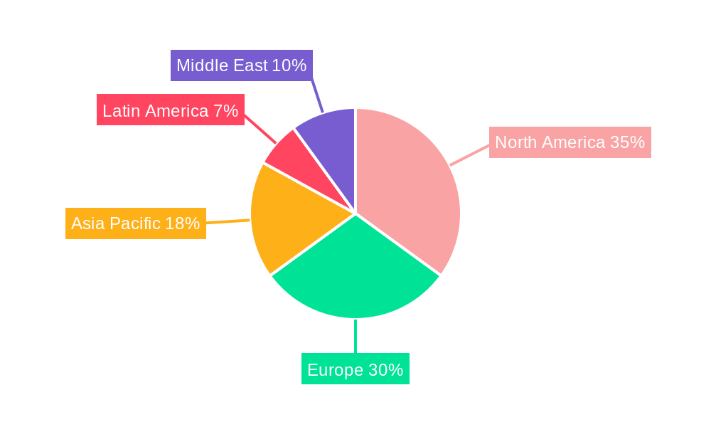 GDPR Services Industry Market Share by Region - Global Geographic Distribution