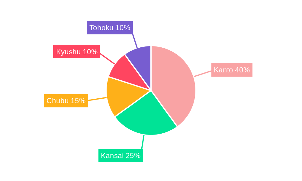 Japan Online Accommodation Booking Market Market Share by Region - Global Geographic Distribution