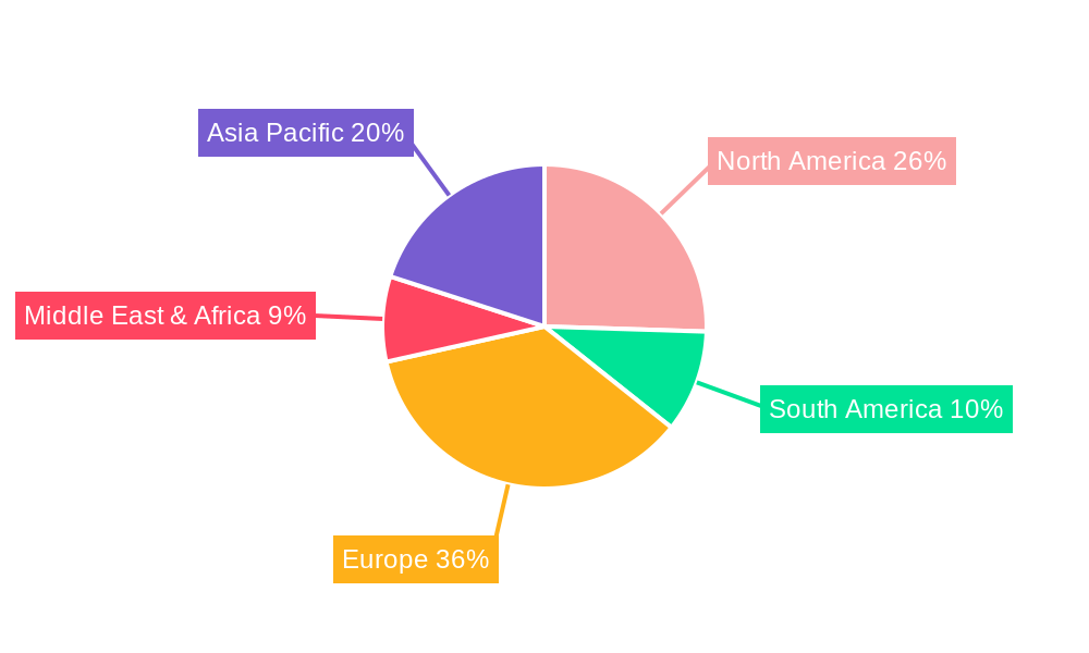 Mammography Market in France Market Share by Region - Global Geographic Distribution