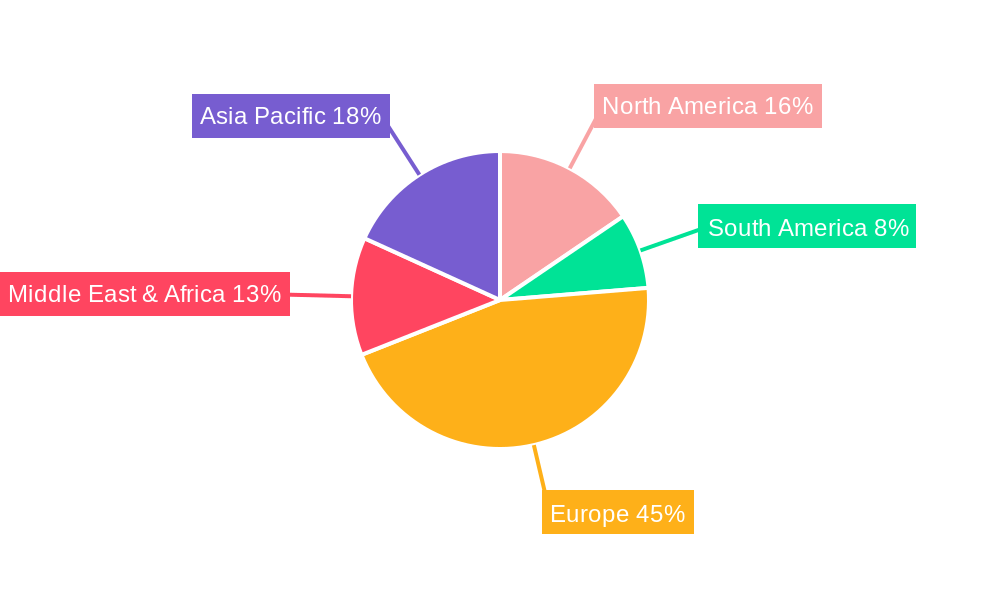 Nordic Plastic Caps and Closures Market Market Share by Region - Global Geographic Distribution