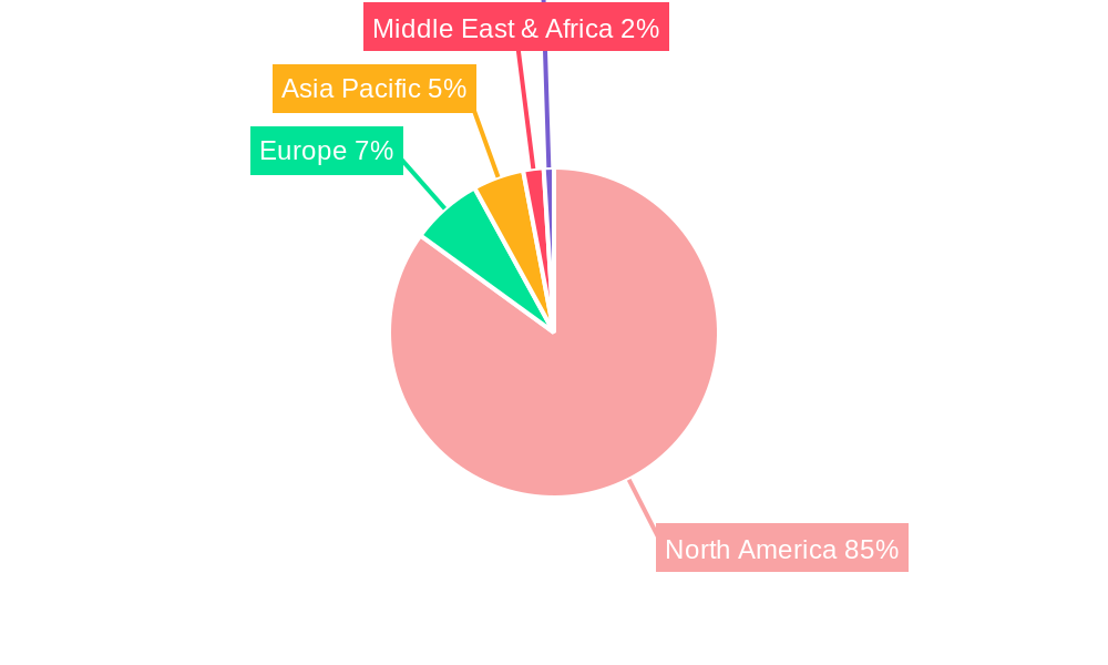 North America Completion Equipment And Services Market Market Share by Region - Global Geographic Distribution