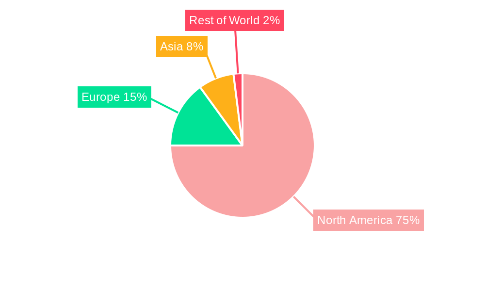 North America International Express Service Market Market Share by Region - Global Geographic Distribution
