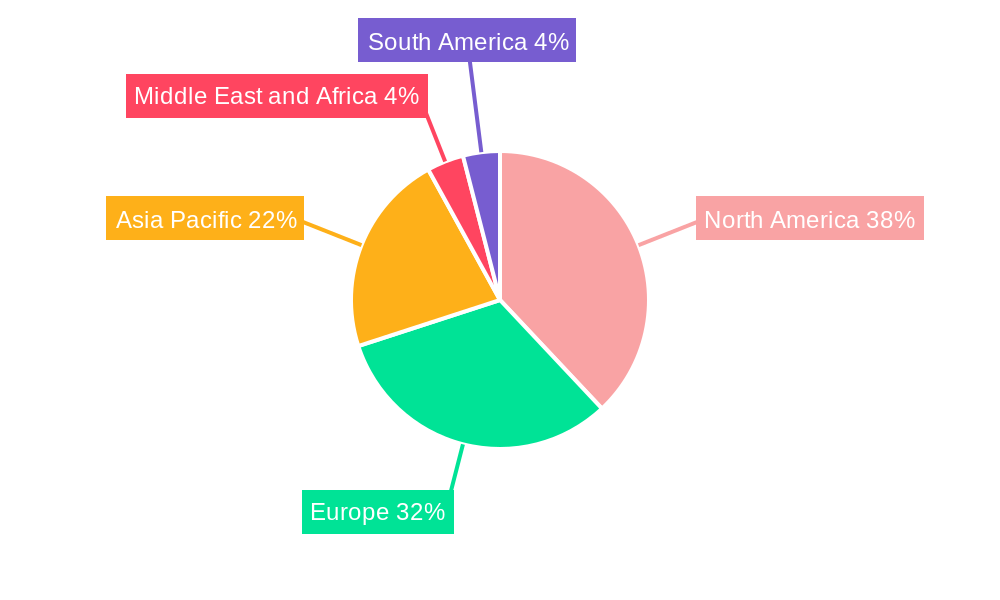 Nucleic Acid Isolation, Quantitation, and Purification Market Market Share by Region - Global Geographic Distribution