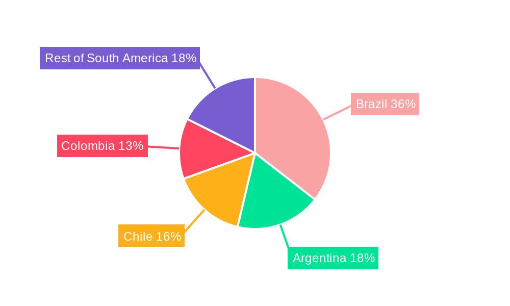 South America Acrylic Adhesives Industry Market Share by Region - Global Geographic Distribution
