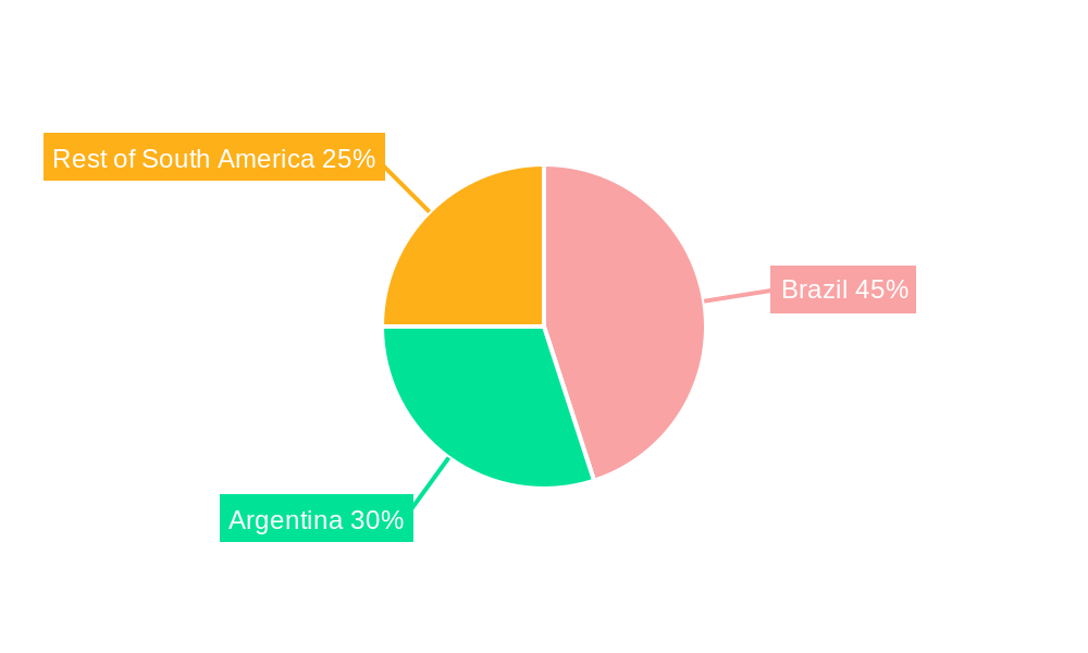 South America Industrial Catalysts Market Market Share by Region - Global Geographic Distribution