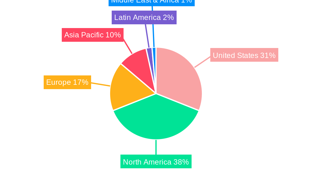 United States Ceramics Tableware Market Market Share by Region - Global Geographic Distribution
