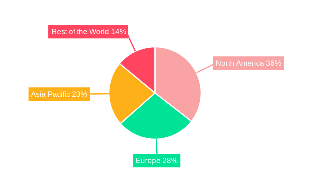 AI In Security Market Market Share by Region - Global Geographic Distribution
