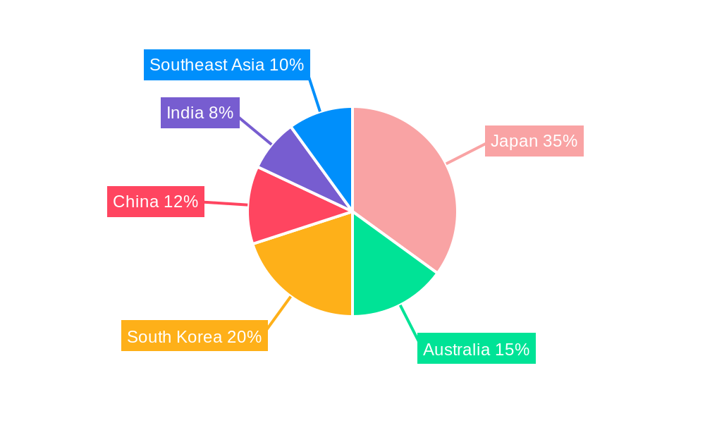 Asia Pacific ETF Industry Market Share by Region - Global Geographic Distribution
