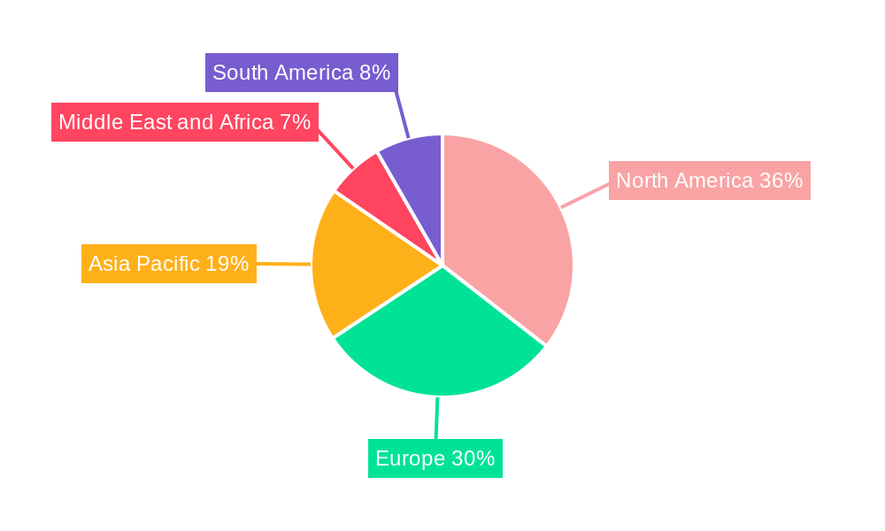 Global Digestive Enzymes Market Market Share by Region - Global Geographic Distribution