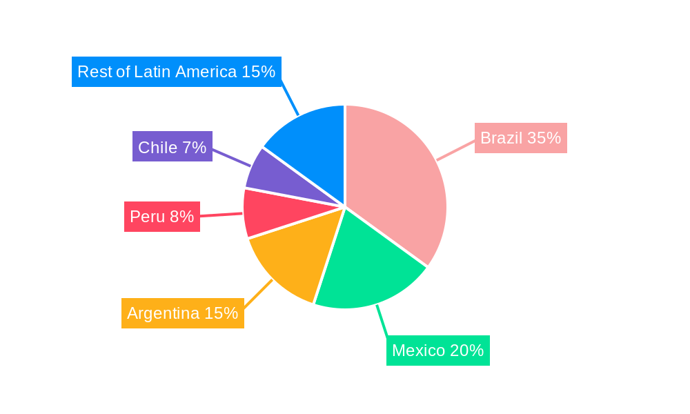 Latin America Online Travel Market Market Share by Region - Global Geographic Distribution