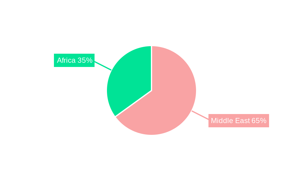 Middle East and Africa Active and Intelligent Packaging Market Market Share by Region - Global Geographic Distribution
