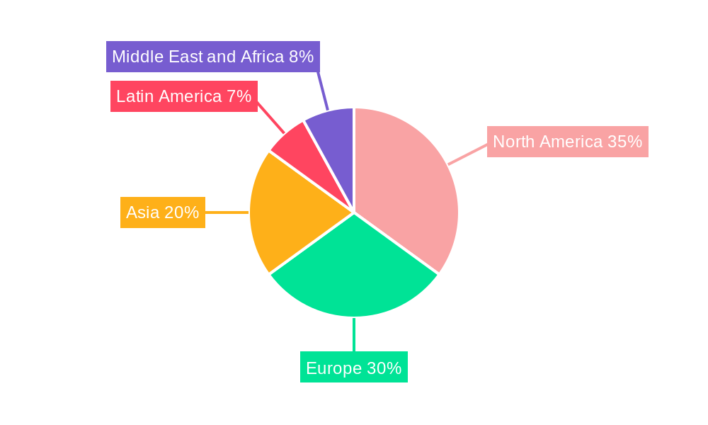 Outsourcing Services Market Market Share by Region - Global Geographic Distribution