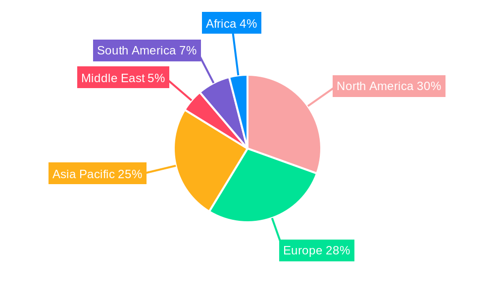 Recording Chart Paper Market Market Share by Region - Global Geographic Distribution