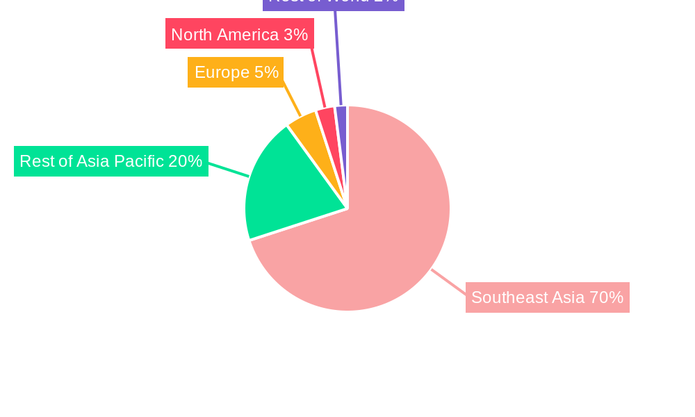 Southeast Asia Compressed Natural Gas Dispenser Market Market Share by Region - Global Geographic Distribution