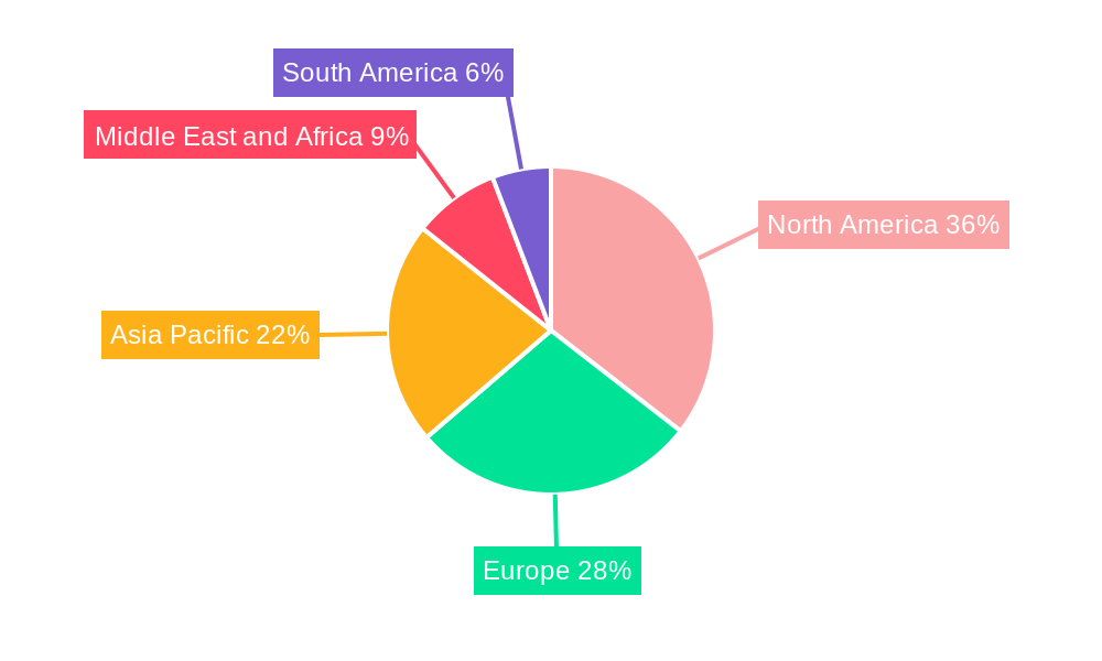 Tissue Engineered Skin Substitutes Market Market Share by Region - Global Geographic Distribution