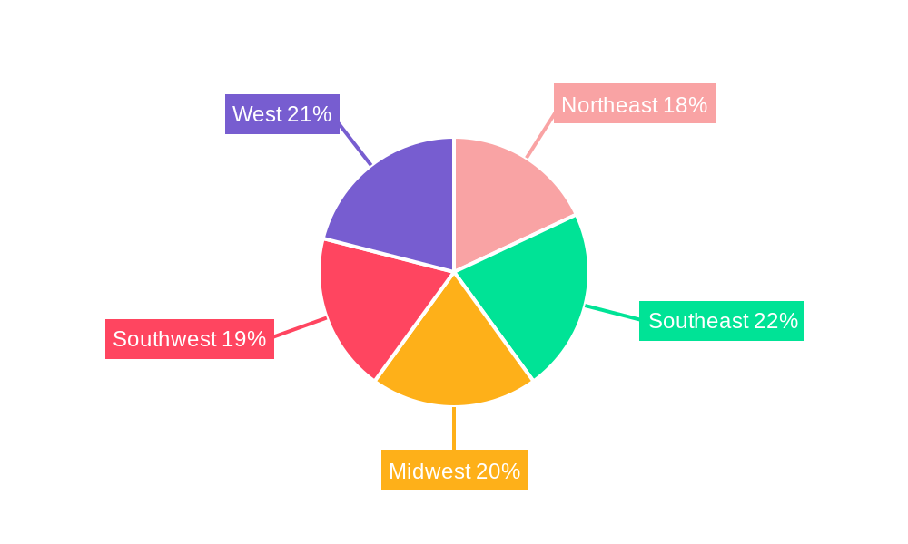 USA Tank Trucking Market Market Share by Region - Global Geographic Distribution