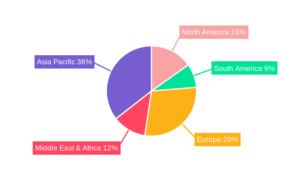 Vinyl Flooring Market in Saudi Arabia Market Share by Region - Global Geographic Distribution